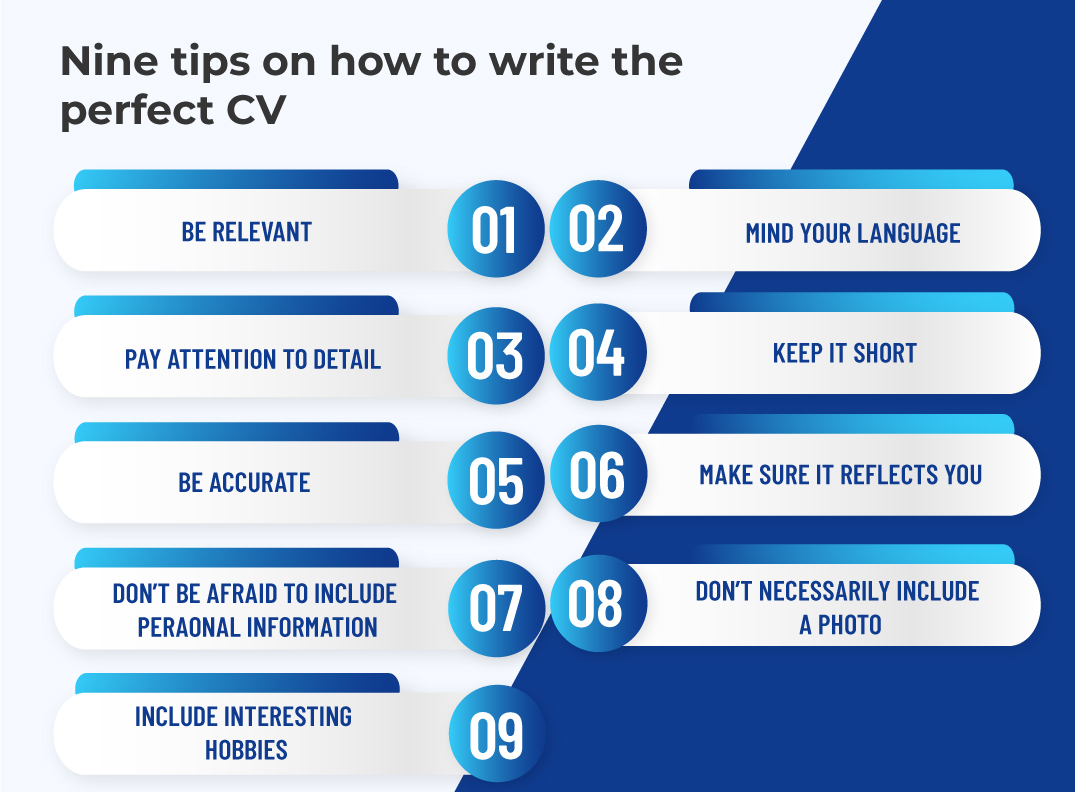 Nine tips on how to write the perfect CV