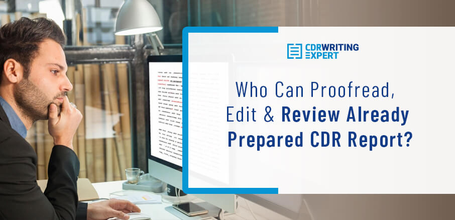 Proofread, Edit & Review Already Prepared CDR Report