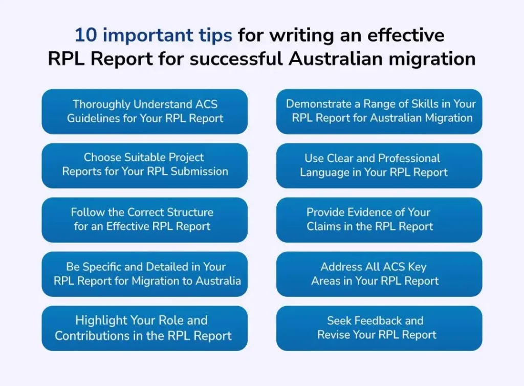 10 important tips for writing an effective RPL Report for successful Australian migration