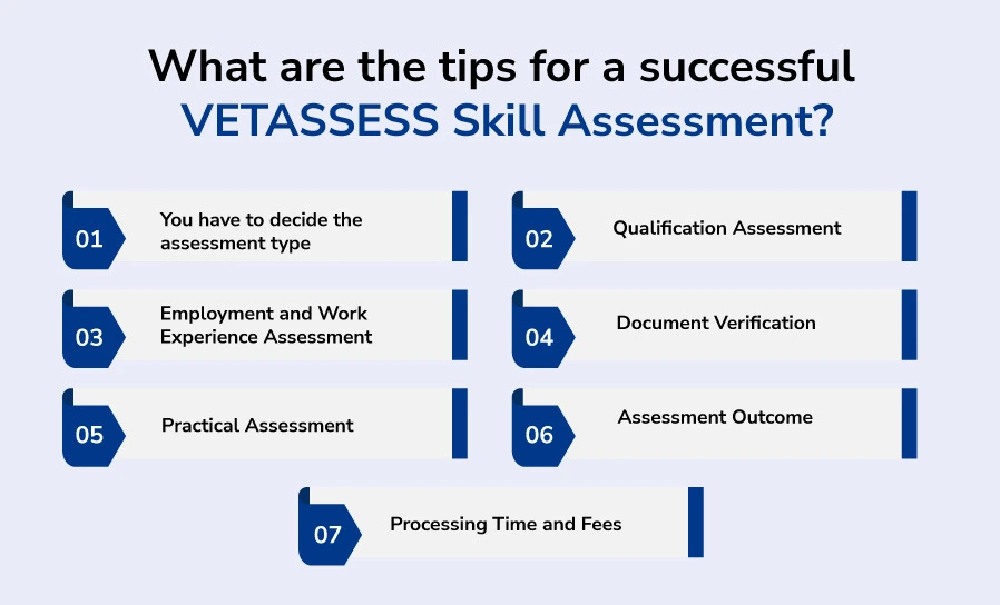 What are the tips for a successful VETASSESS Skill Assessment